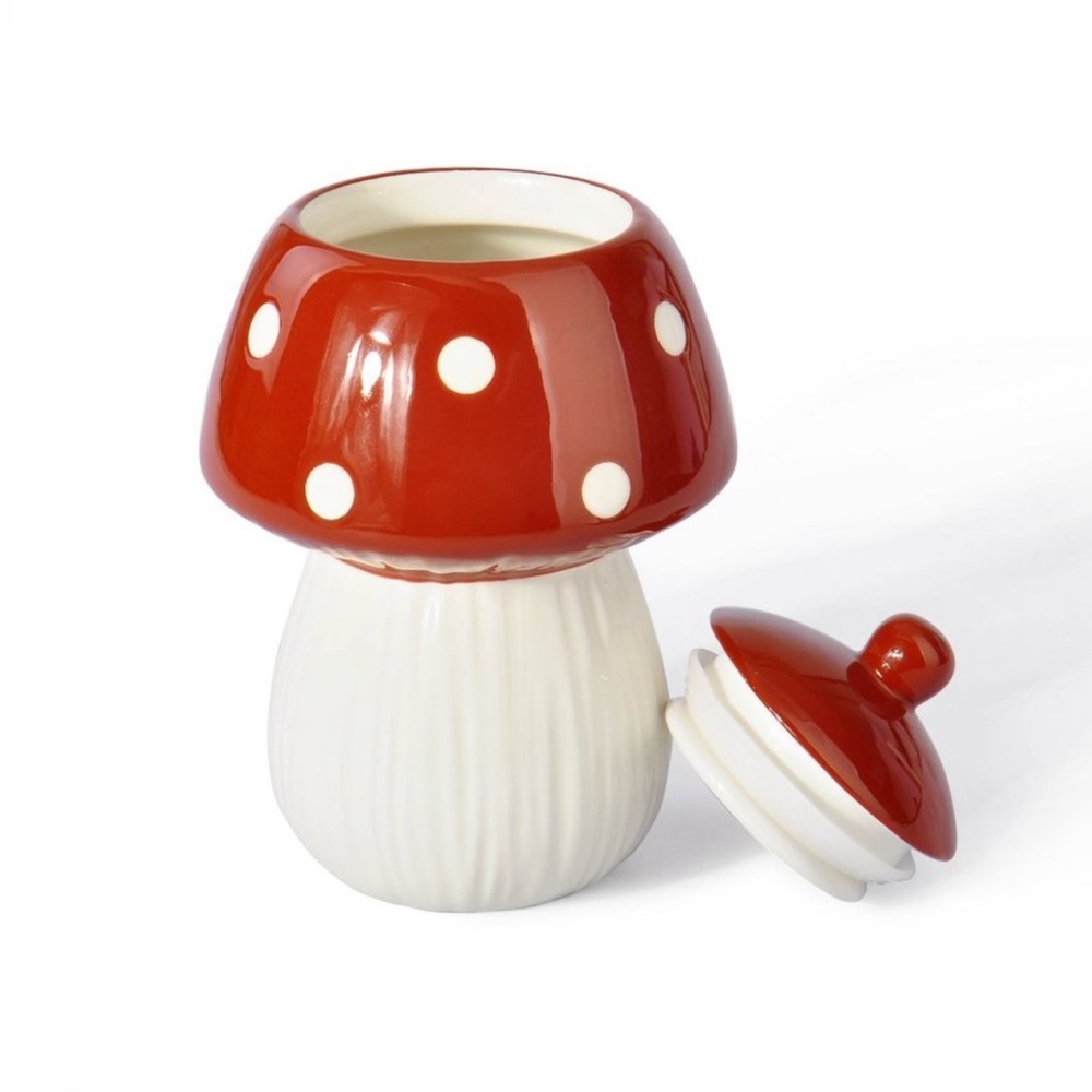Target 🎯 Ceramic Mushroom Canister Reddish Brown - Picture 3 of 4